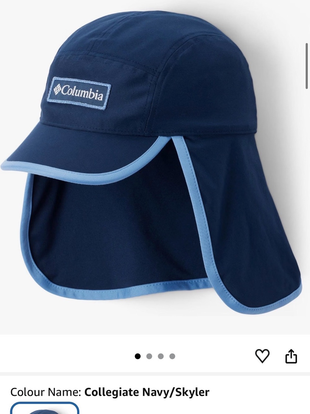 Columbia Kids Navy Sun Hat with Light Blue Trim